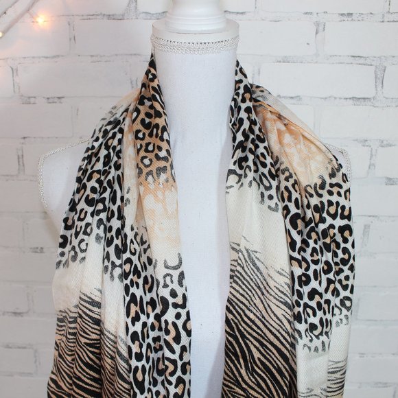 Cheetah and Zebra Print Scarf/Wrap - Picture 3 of 6